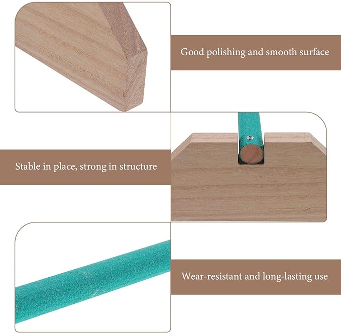POPETPOP Wooden Chick Perch Stand for Chickens and Birds Natural Wood Roosting Bar for Secure Ground Perching Safe and Sturdy Breeds for and Pets