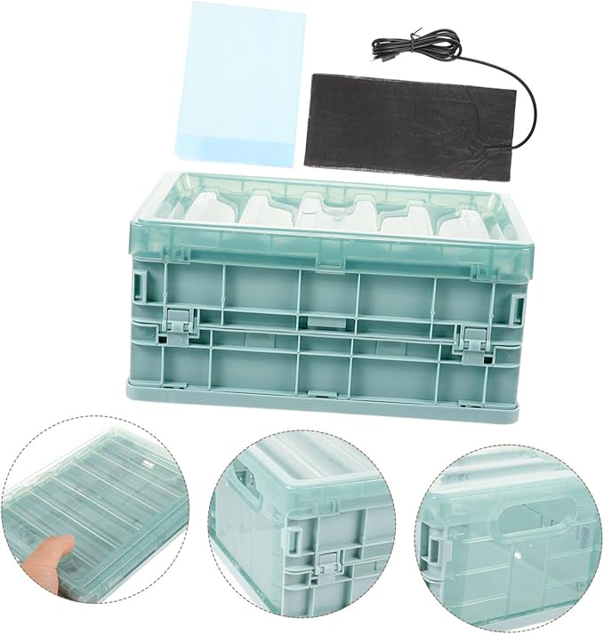 Toyvian 1set Plastic Parrot Incubator with Heating Pad Brooder Box for Birds Chickens and Ducklings Portable Easy to Clean Wear-Resistant Design for Home Use