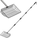 Chicken Poop Scooper & Rake 2-in-1, 15"-Large Thickened Chicken Poop Scooper, Litter Scooper Sand Sifting Shovel for Chicken Poop & Pet Waste Cleaning