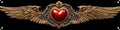 Vintage Tin Red Heart with Wings Sign Retro Metal Sign Suitable For Home Street Shop Garage Bar Farm Garden - Multi-Purpose For Indoor/Outdoor Use Plaque 4x16 Inch