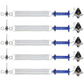 5 Pack Electric Fence Gate Kit, with Spring Gate Handle, 2 Anchor Insulators and 19.69-Feet Tension Big Spring，for Electric Fence Gate Livestock Fence Agricultural Fencing and Pasture