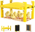 Brooder Plate for Chicks,Chicken Brooder Heater with Temperature Sensor – Radiant Heating Panel for Chicken Coops Poultry (Yellow)
