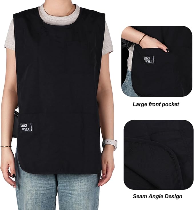 Waterproof Unisex Cobbler Apron with 4 Pockets Vest Style Ultralight Chef Waiter Work Overalls