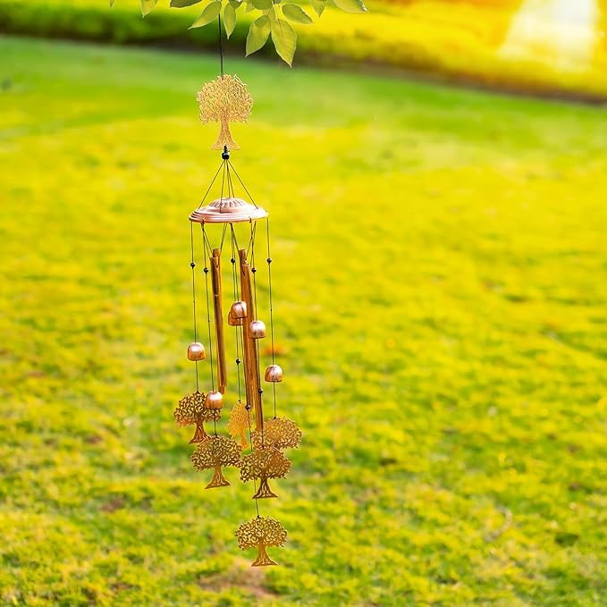 Tree of Life Wind Chimes Outdoor Tree of Life Gifts for Women Men Mom Gardening Birthday Gifts Metal Memorial WindChimes for Outside/Indoors, Lawn, Patio, Yard Art, Garden Decor, Yard Decorations