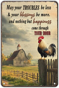 Rooster Kitchen Wall Decor Chicken Metal Signs Farm Rooster Crowing Sign Chicken Decor Welcome To My Mother Kitchen Home Fence Wall Decor 12x8 Inch Vintage Chicken Coop Tin Poster