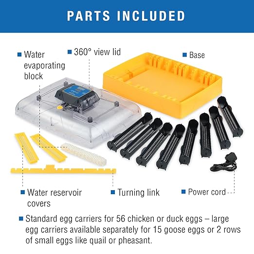 Brinsea Ovation 56 EX Egg Incubator and Book, Automatic Egg Turning and Humidity Control for Hatching 56 Chicken, Duck, Other Bird Eggs, Precision Digital Controls