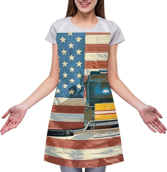 Waterproof Apron Adjustable Bib Aprons with Pockets Smiling Apron Kitchen Aprons for Women Men