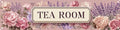 Vintage Tin Tea Room Sign Retro Metal Sign Suitable For Home Garden And Tea Room - Multi-Purpose For Indoor/Outdoor Use Plaque 4x16 Inch