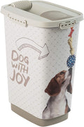 Rotho, Cody, Animal Feed Container 25 l, Plastic (PP) BPA-Free, Anthracite/White, 25l (33,0 x 25,0 x 46,3 cm)