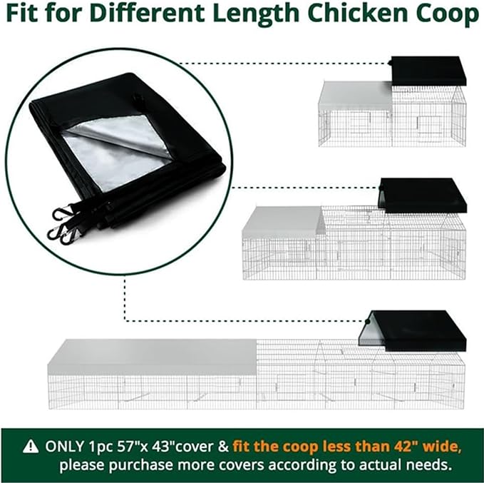 Windproof Fence Tarp - Protection | Poultry Run Weather Cover, Hen House Waterproof Tarp, Waterproof Chicken Coop Insulation for Winter, Fence Chicken Cages Cover