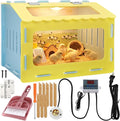 BreezeHug 15.7 x 11.8 x 11.8 in Brooder Box Kit for Chick Quails with Heated Lamp Digital Temperature Controller Cleaning Tool Kit Stickers Brooder Box for Chickens Ducks Quails Hamsters Rabbit Lizard