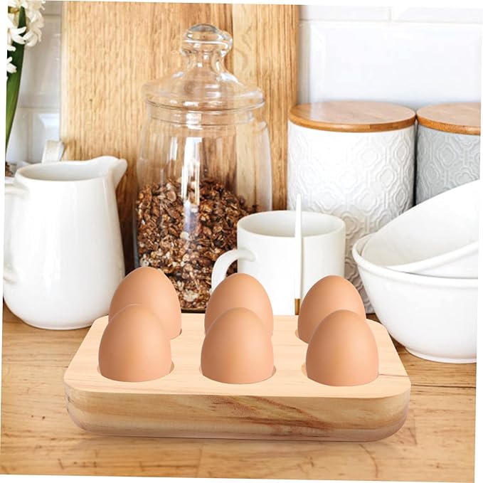 Wooden Egg Holder Rustic Kitchen Countertop Egg Tray for Use Durable Material for Daily Egg Storage Decoration Housewarming present