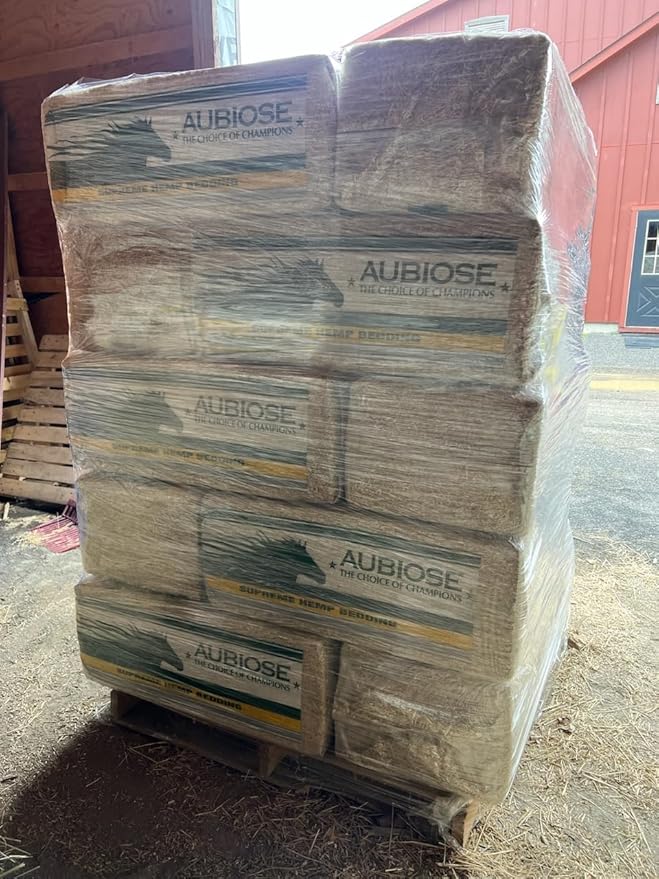 High Grade French Hemp Bedding, 44lb (400L) Jumbo Bulk Bag of Extremely Low Dust Shavings for Horses, Chickens, Small Animals, Rats, Guinea Pigs, Bunny Rabbits, Reptiles (Pack of 2)
