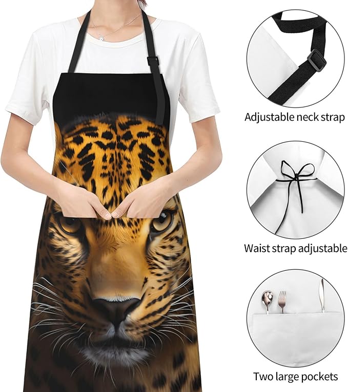 Tyrannosaurus rex Heavy Duty Waterproof Apron with Pockets for AdultsResistant Grilling, Gardening, Painting