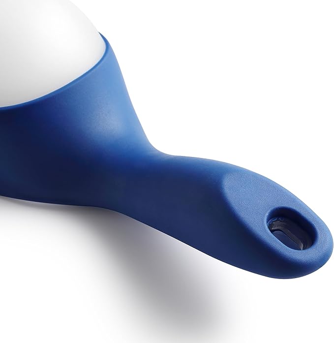 Spring Chef Magnetic Ice Scoop for Freezer - Contoured Translucent Flexi-Plastic Food Scooper with Comfortable Handle, Kitchen Scoop for Ice Machine, Popcorn, Flour, Pet Food, Dry Goods - Sapphire