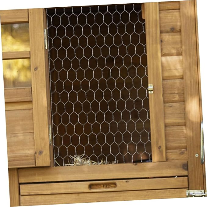 YARNOW 1 Roll Galvanized Wire Poultry Netting Heavy Duty Chicken Coop Fencing Mesh for Garden Bird and Deer Barrier Easy Assembly Durable and Ventilated Enclosure