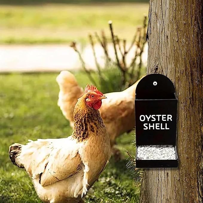 Gravel Feeder - Oyster Shell and Grit Feeder, Versatile Oyster Shell Feeders for Chickens,Hanging Chicken Feeders Trough,Precision Nutrition, Chickens Coop Accessories for Poultry (a)