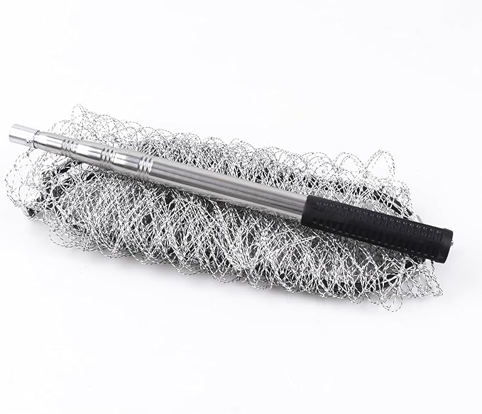 Chicken Catching Net Bird Net with Telescoping Pole, Strong Stainless Handle Full Extended to 48 Inches