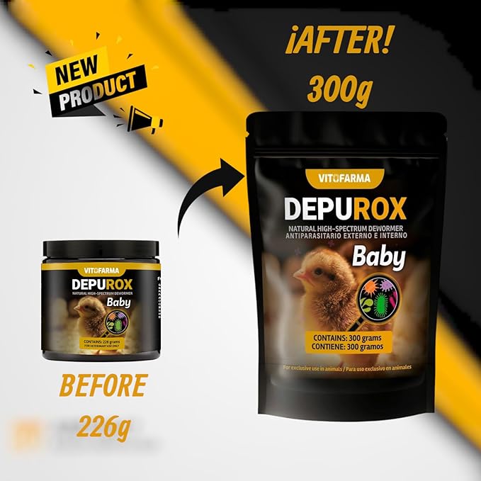 DepuroxBaby Powder Supplement for Chicks/Pollitos - Natural Supplement for Chick 226 gr. (8oz)