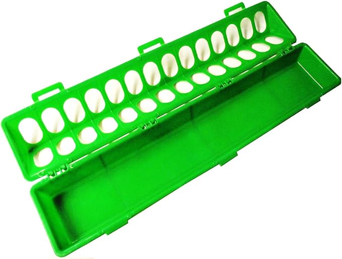 20" Green RITE RARM Products Poly FLIP TOP Chicken Feeder 28 Hole for Poultry Chick