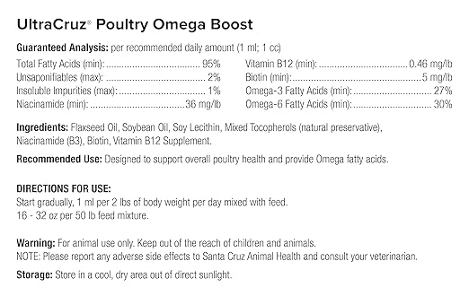 UltraCruz - sc-364969 Poultry Omega Boost Supplement, 32 oz
