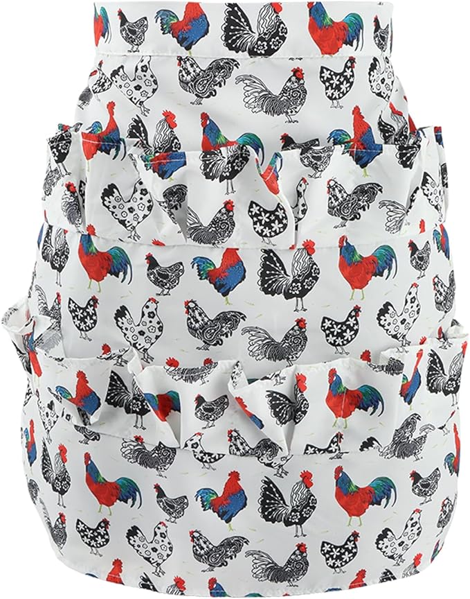 Egg Collecting Apron for Eggs, Egg Apron with 12 Deep Pockets, Gathering Holding Farmhouse Fresh Eggs for Chicken Hen Duck Goose, Housewife Farmhouse Kitchen Restaurant Parent-Child Activities