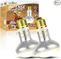 REPTI ZOO 50W Reptile Heat Lamp Bulb,2 Pack Intense Spot Basking Light,UVA Daylight Heating Lamp Bulb for Reptile & Amphibians & Chicken Brooder,Bearded Dragon, Lizard, Tortoise