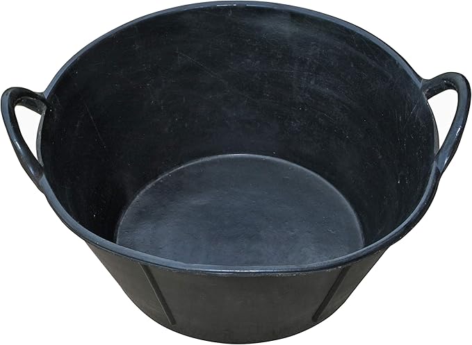 Little Giant® Rubber Utility Pan | Durable & Versatile Rubber Tub with Handles (6.5 Gallon, 1, Count)
