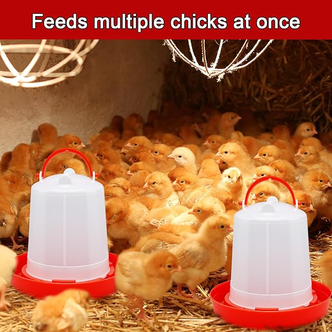 12 Pack Small Chicken Feeder and 1.5L Baby Chicken Waterer Set Bulk Chick Feeder Chick Drinker for Poultry Ducks Goose Quail Pigeons(Watering)