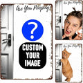 Custom Sign with Your Image,Funny Bathroom Wall Art with "Are You Pooping?"written on it,Western Interior Decoration Suitable for Quirky Enthusiasts,8x12 Inch