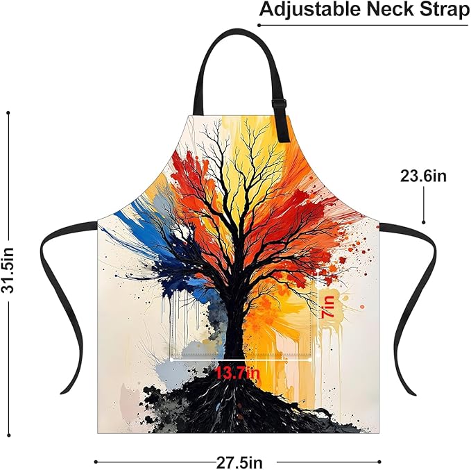 Apron Adjustable Waterproof with Two Deep Pockets Wowen men for Summer BBQ Pool Parties & Resorts