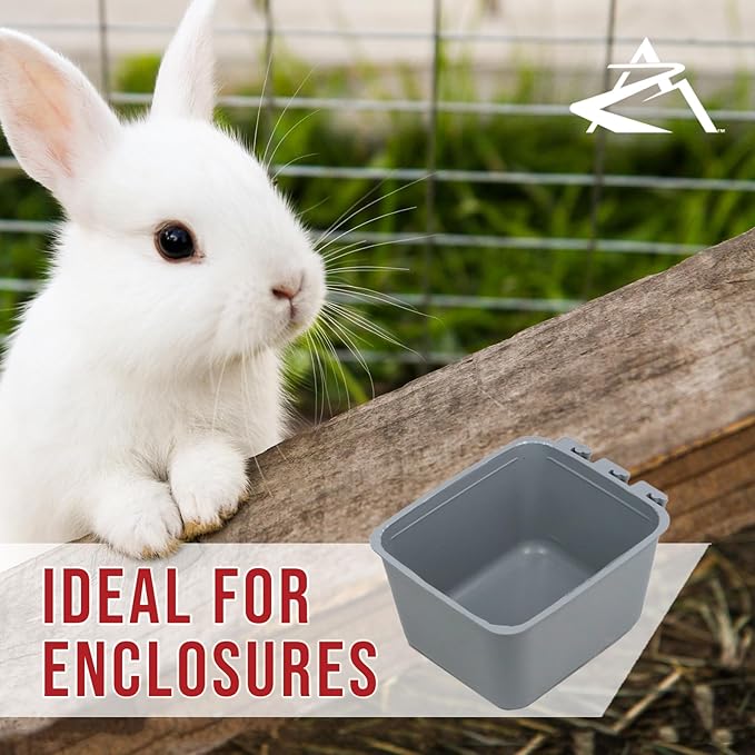 The ROP Shop 400-Pack - 16oz Gray Cage Cups for Feed & Water for Poultry Ducks, Birds, Hamsters