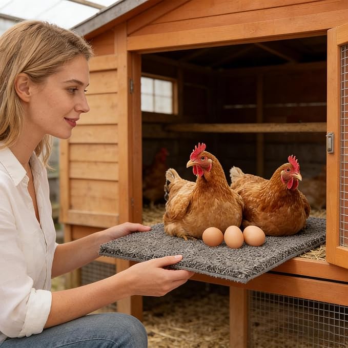 Chicken Nesting Box Pads,Laying Mat for Hens | Chicken Eggs Laying Pad | for Garden Lawn Farm Poultry Duck Quail Coop Outdoor Barn Backyard