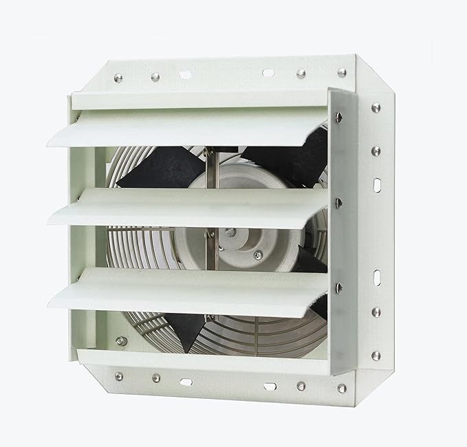 iLIVING 10-Inch Corrosion Resistance Shutter Exhaust Fan, Single Speed