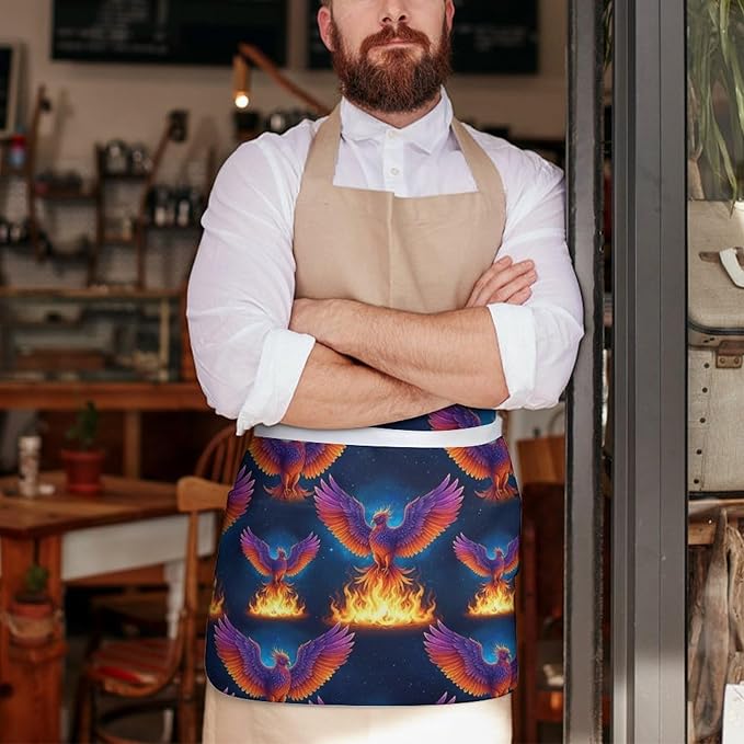 Short 3 Pockets Waist Waiter Waitress Half Apron Waterproof Chef Aprons
