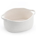Cute Woven Easter Basket with Handle, Baskets for Gifts Empty, Present Containers for Raffle Baby Shower Burr Basket, Decorative Organizer Box for Storage Baby Toy, 13" D x 8" W x 6" H