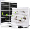 Solar Exhaust Fan, Solar Powered Vent Fan Kit for Outside Greenhouse Shed Chicken Coop (10" Fan)