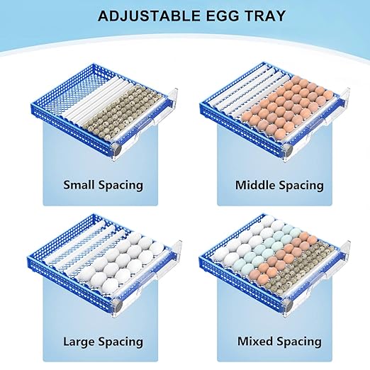 Automatic Eggs Incubator, Large Incubators for Hatching Eggs with Automatic Egg Turning & Temperature Control, Poultry Hatcher Machine for Chicken Duck Goose Quail Bird (128 Eggs)