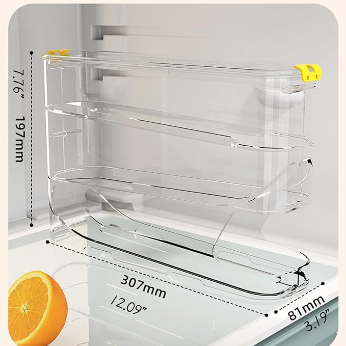 Egg Container for Refrigerator Clear Stackable Egg Holder for Kitchen Storage and Organization (Transparent, 3 Tier)