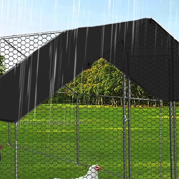 Poultry Fence Breeding Cage Cover - Heavy Duty Chicken Enclosure Protector, Waterproof Dust Shield | Multi-Purpose Chicken Coop Tarp Cover Waterproof, Warm Ventilated Barrier for Hen Coop, Rabbit Hutc