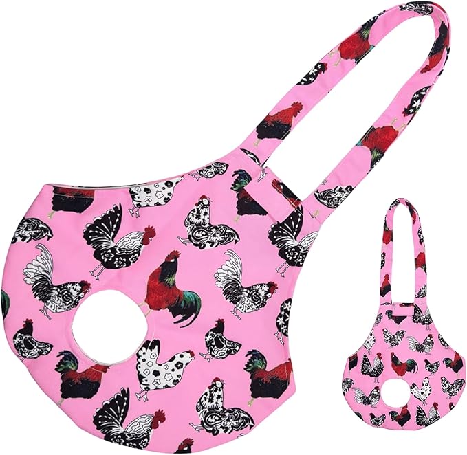 Chicken Holder Bag Chicken Medic Bag Chicken Carrier with Handle Chicken Supplies Catching Hand Bag for Hen Rooster Poultry Chicken Transport (Pink)
