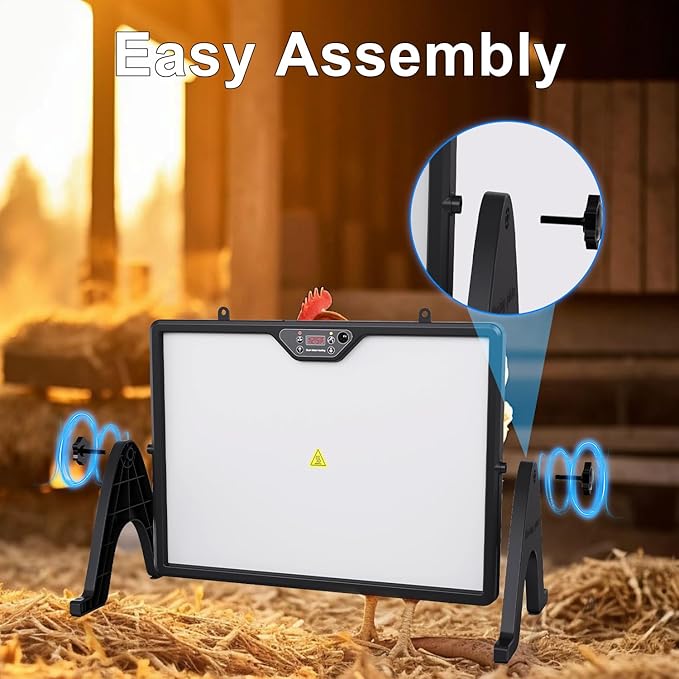 Brooder Plate for Chicks with Remote Control – Smart Chicken Coop Heater Plate for up to 25 Chicks, Dual-Sided Heating, Adjustable Temperature & Height, 180W Fast Heating Poultry Heat Plate