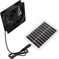 3W Solar Powered Exhaust Fan with Panel Portable Solar Ventilation Fan for Pet House Chicken Coop RV Greenhouse Car Tent Odor Removal Energy Saving Air Vent