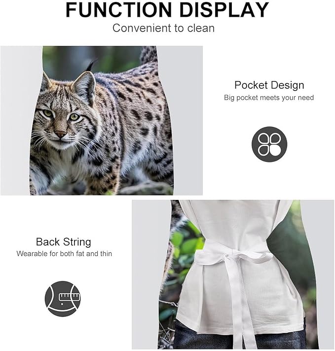 Waterproof Apron Adjustable Bib Aprons with Pockets Smiling Apron Kitchen Aprons for Women Men