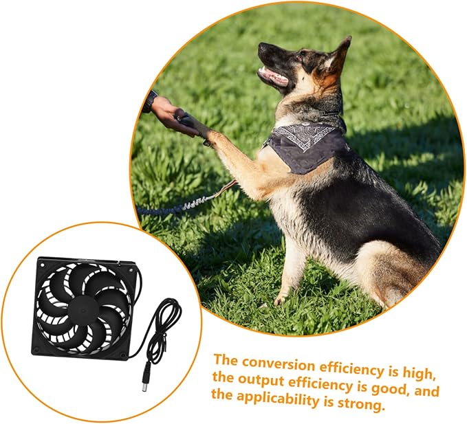 BESPORTBLE 5w Pet House Chicken Dog House Ventilation Heat Dissipation Solar Panel Fan