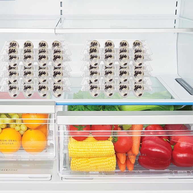 MIVIDE 150 Pack Quail Egg Cartons, 12 Grids Small Clear Plastic Egg Trays, Bulk Eggs Carton Holders