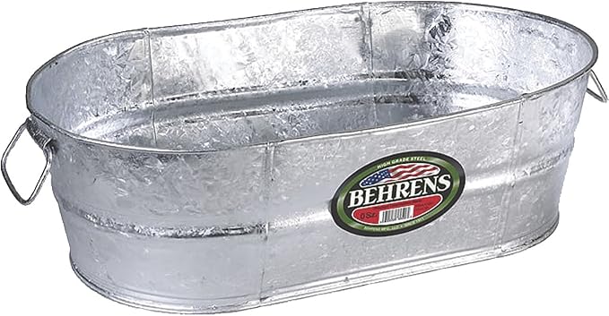 Behrens Tub 10.5 Gal Oval Galvanized