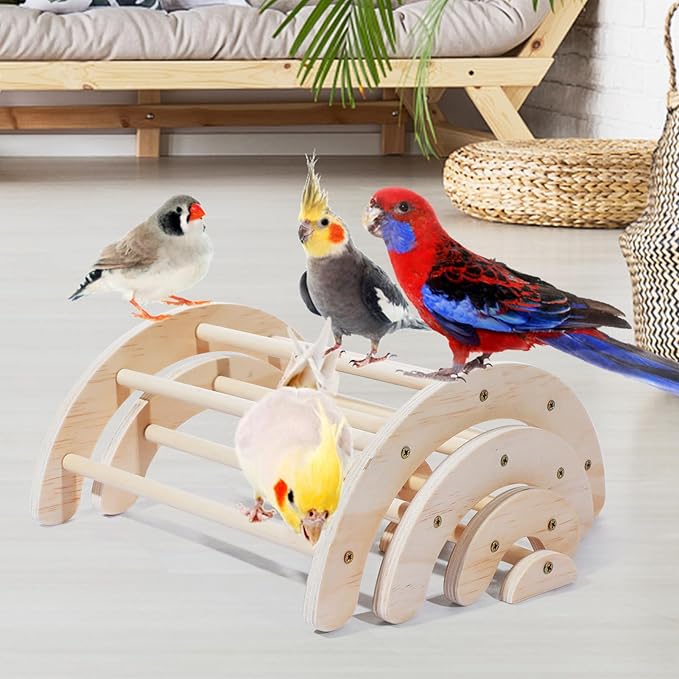 Chicken Roosting Bar Set: 4 Stackable Wooden Perches for Backyard