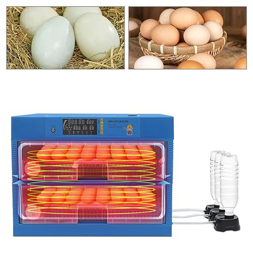 128 Eggs Incubator with Automatic Egg Turning Egg Hatching Incubator Digital Incubator for Hatching Eggs with LED Display and Temperature Control General Purpose Incubators for Chickens Ducks Birds