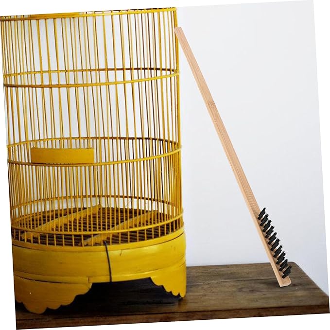 Mipcase 2pcs Bird Cage Cleaning Brush Set Stainless Steel Droppings Shovel Effective Cleaner Tools for Parrots Small Animals and Reptiles